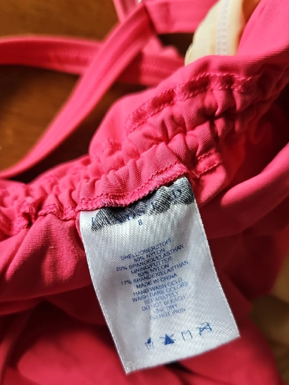 Pink Ruched Tankini Swim Top - Picture 4 of 9